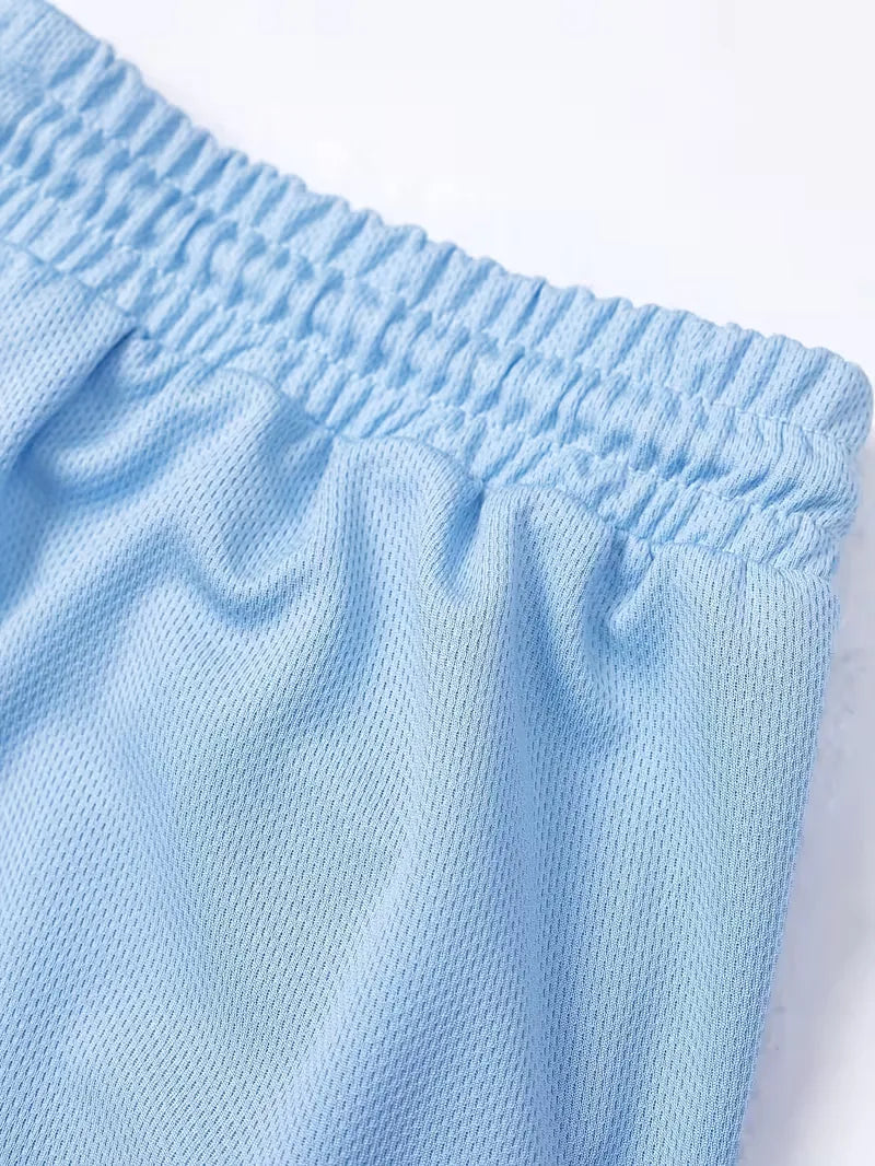Herresæt Polo og Shorts i Åndbart Stof