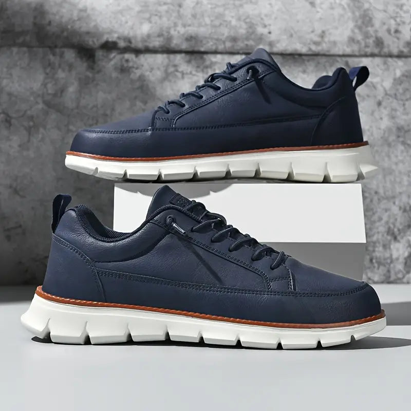 Herre Sneakers i Ægte Læder – Ortopædisk Indlægssål