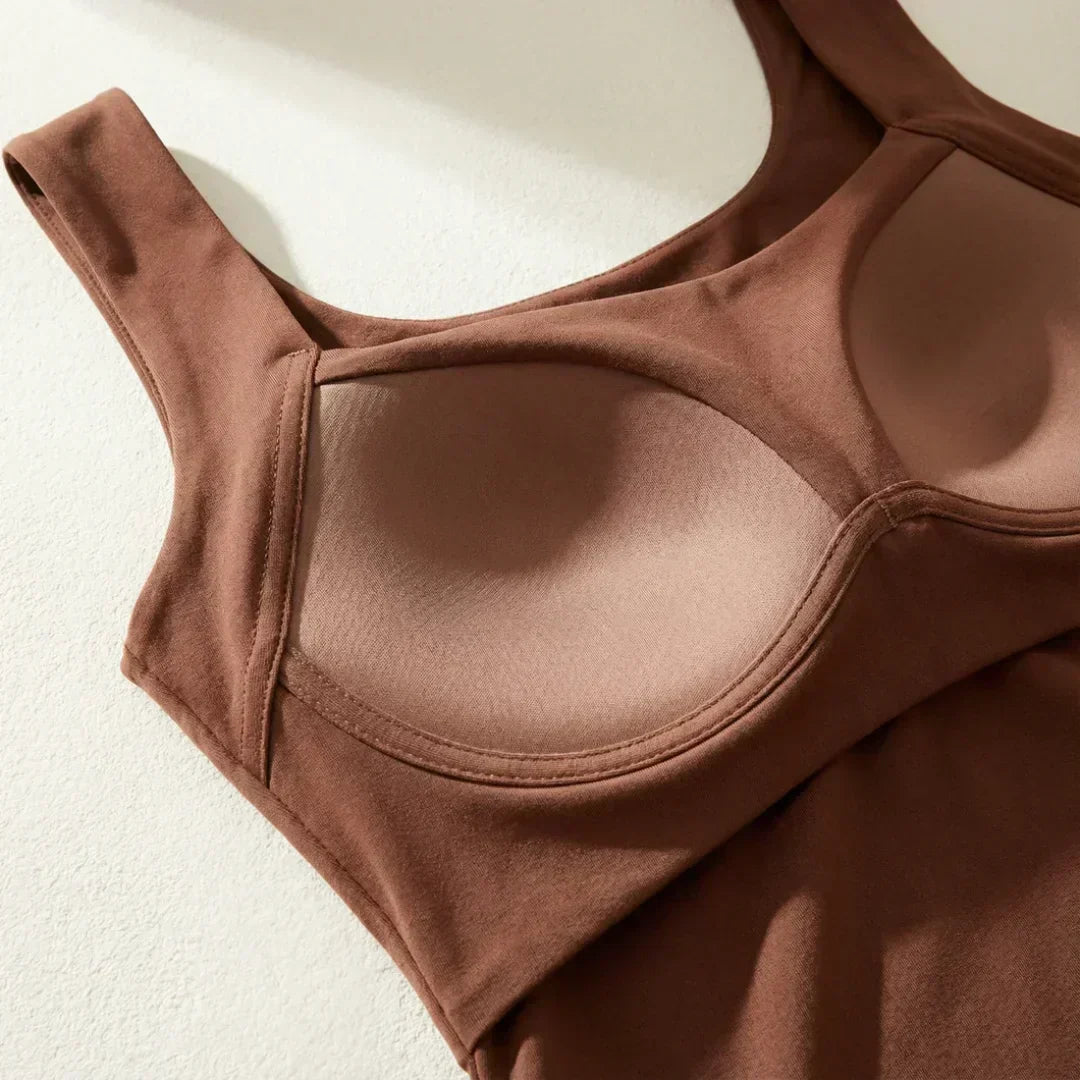 Dame Tanktop med Indbygget Bh - Blødt Jersey