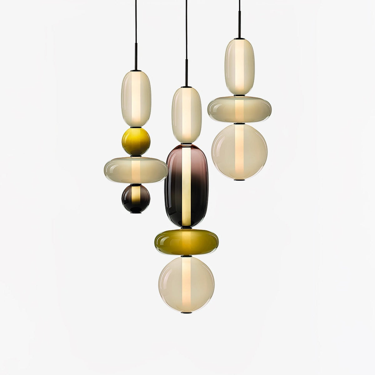 Hængelampe i Farvet Glas – Moderne Glasdesign