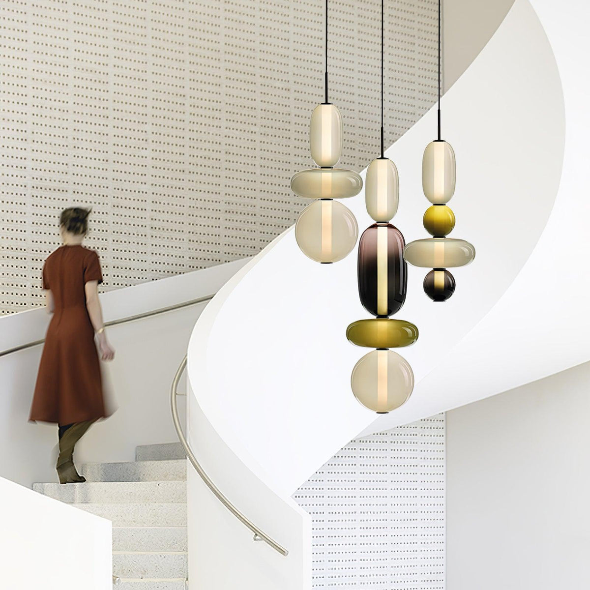 Hængelampe i Farvet Glas – Moderne Glasdesign