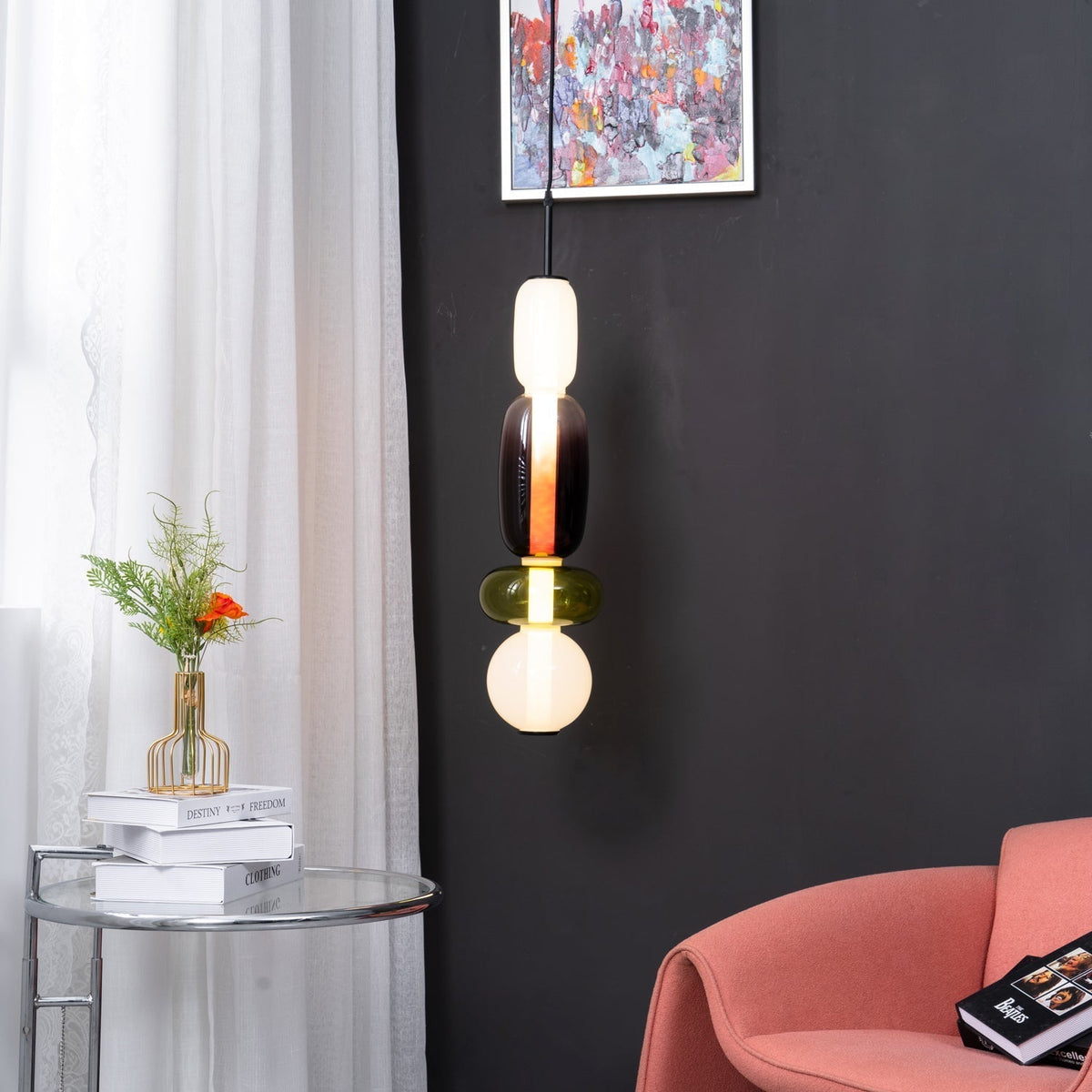 Hængelampe i Farvet Glas – Moderne Glasdesign