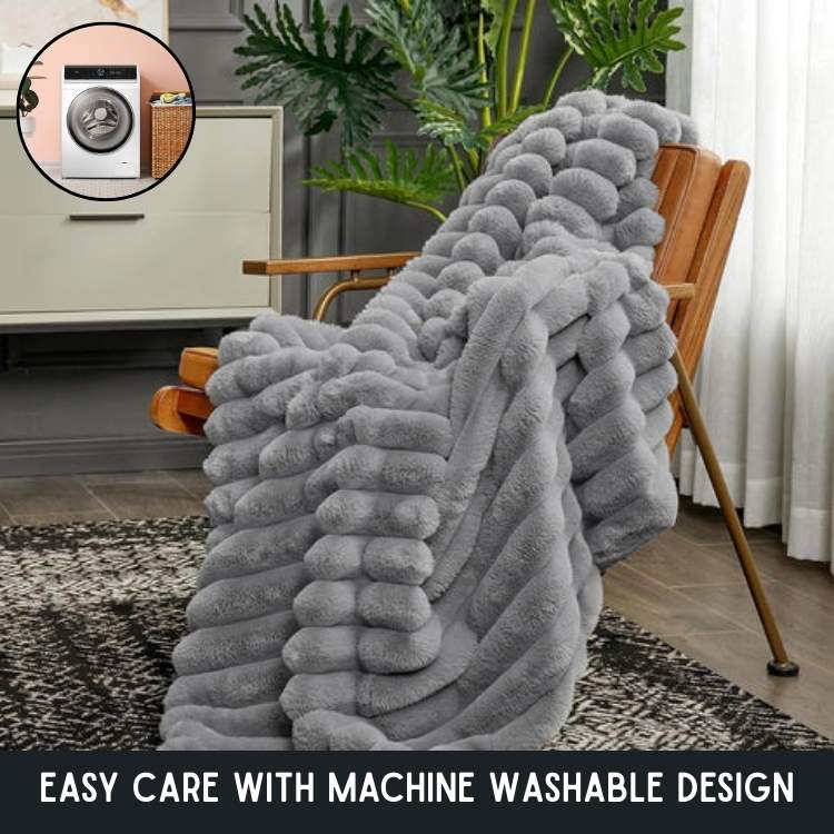 Cuddly Plush Fur Blanket – Light Warm and Elegant Comfort 5