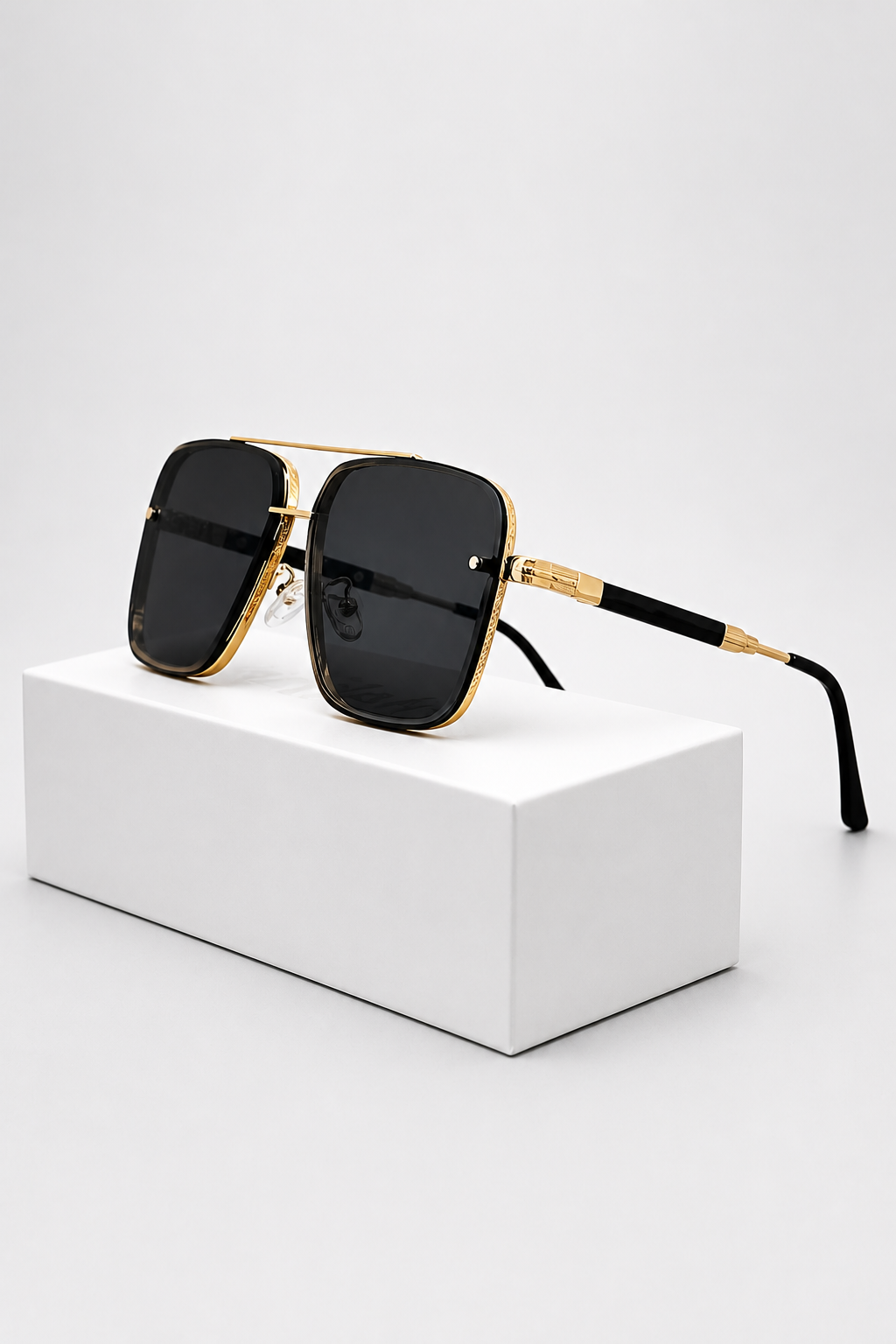 Dame Retro Aviator Solbriller med Guldstel og UV400 Gradientglas