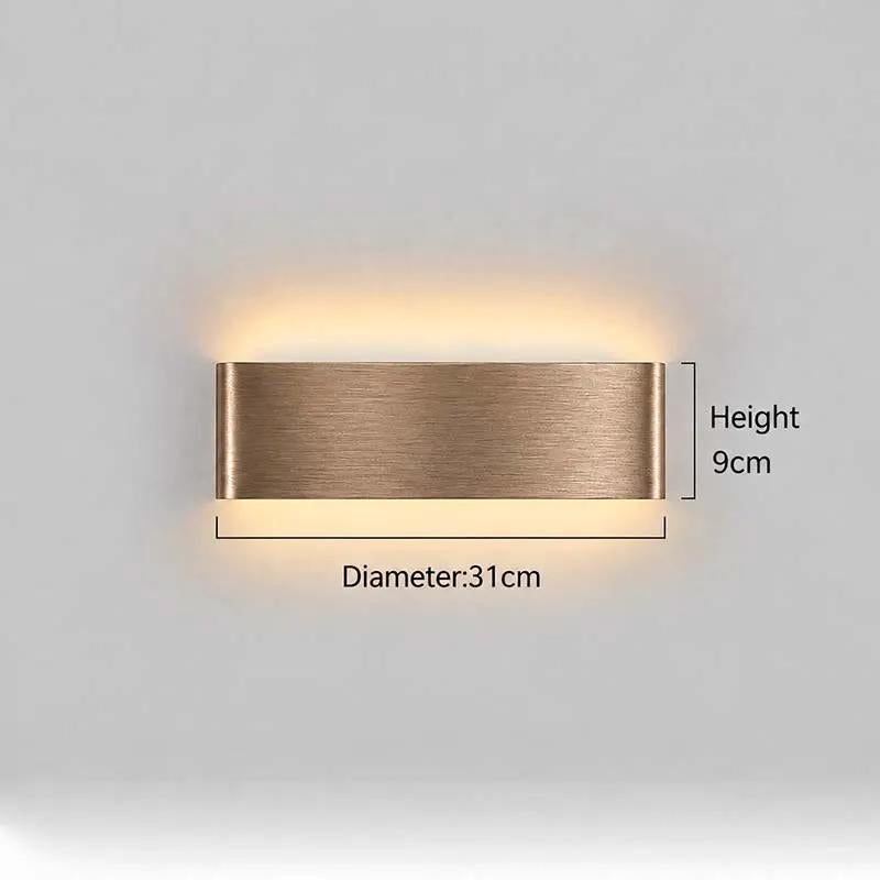 LED Væglampe Minimalistisk Op & Ned Belysning i Aluminium
