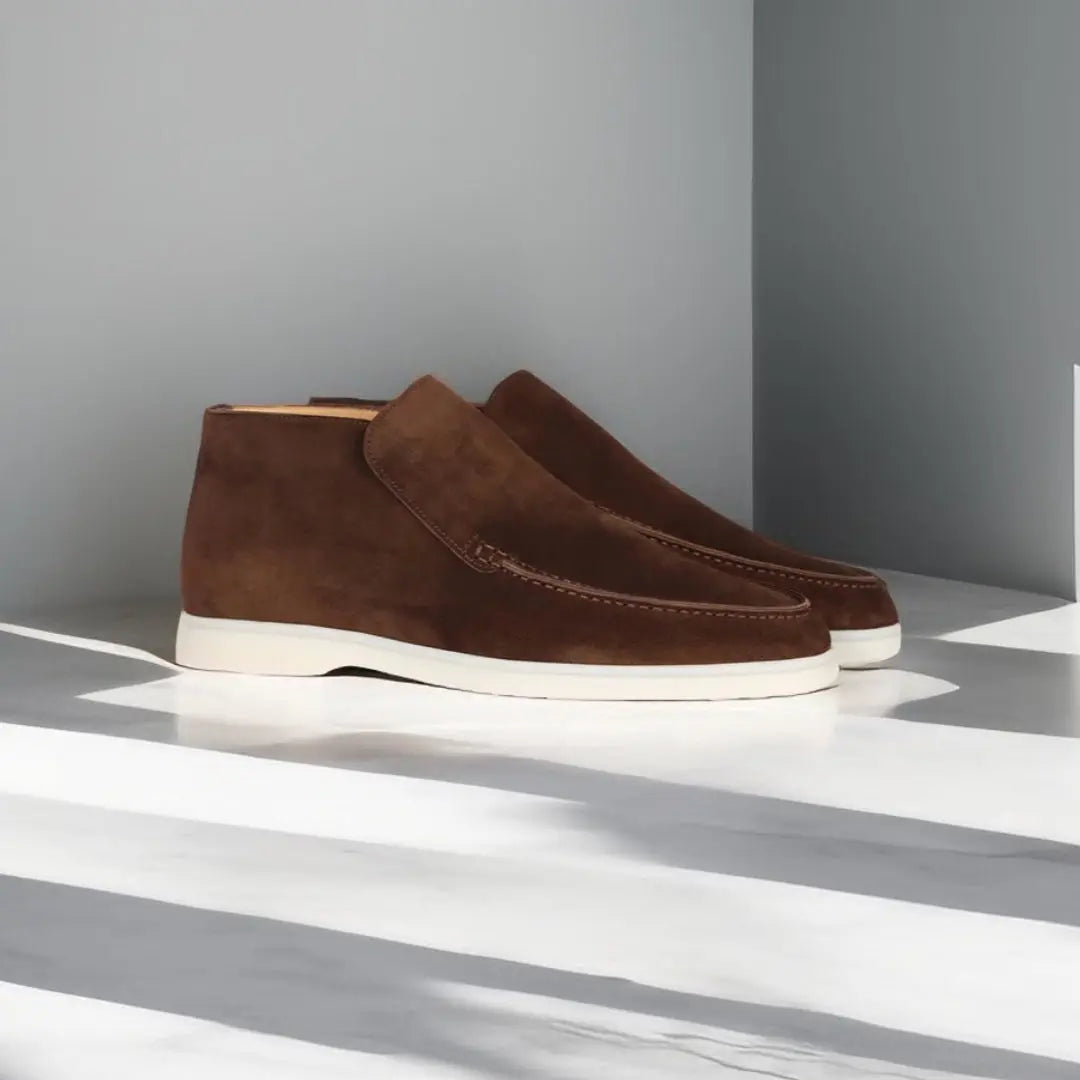 Herre Ruskindsstøvler Slip-On med Moc Toe