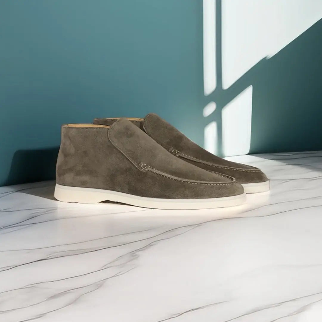 Herre Ruskindsstøvler Slip-On med Moc Toe