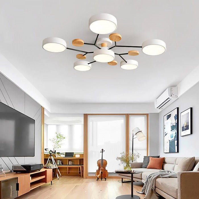 Loftlampe med Grene – Skandinavisk LED Plafond, 4-7 Lyspunkter