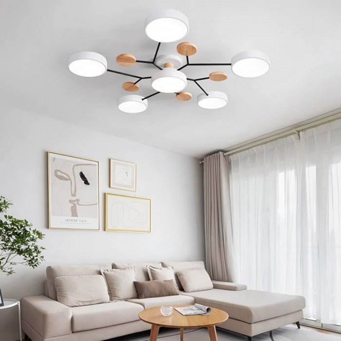Loftlampe med Grene – Skandinavisk LED Plafond, 4-7 Lyspunkter