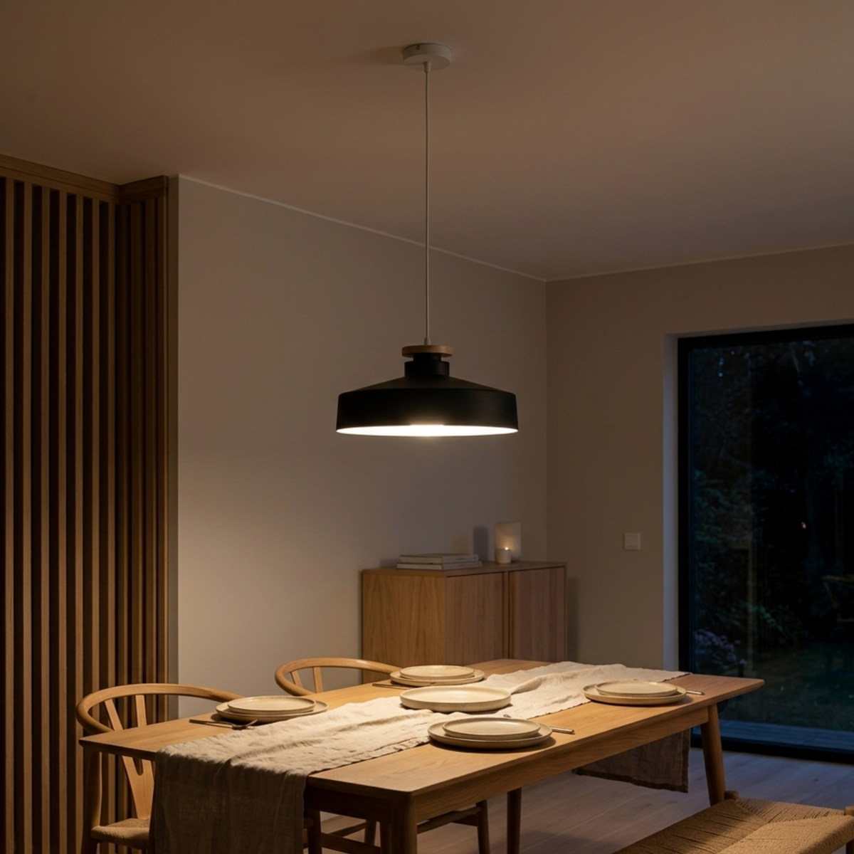 Black Iron LED Pendant Ceiling Light, view 2