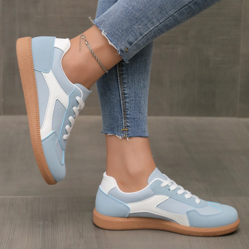 Dame Sneakers i Læder med Gummisål