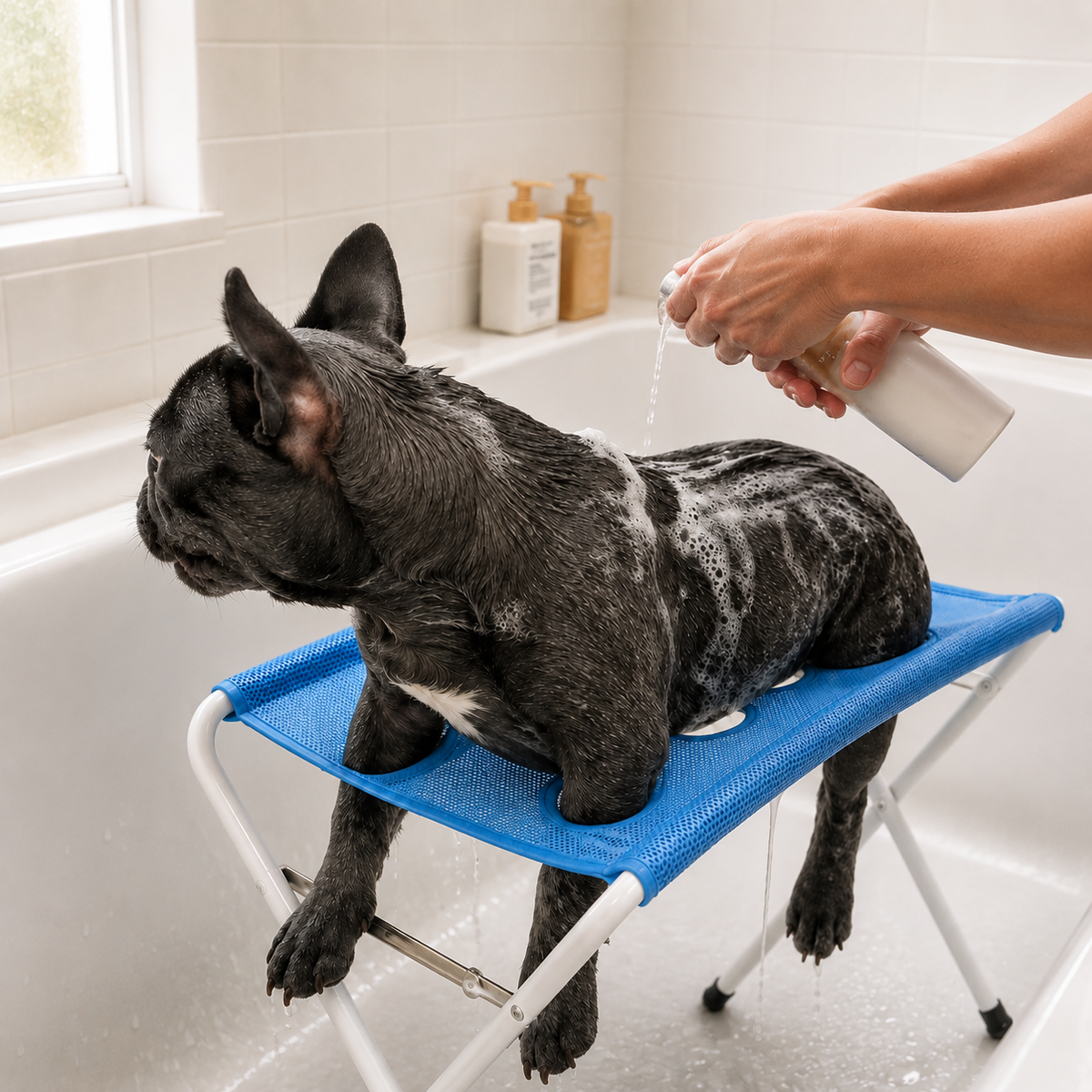 Hunde Badeplatform Skridsikker i Rustfrit Stål – Hævet Design