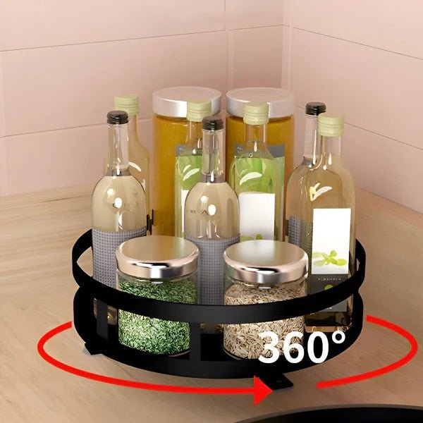 Roterende Opbevaringsholder 3 Niveauer i Metal – 360° Drejbar