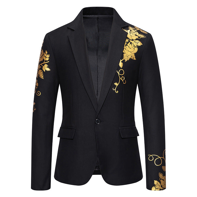 Herre Blazer med Blomsterprint – Slim Fit Jakke