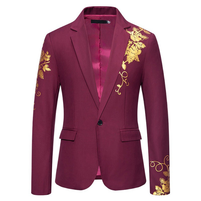 Herre Blazer med Blomsterprint – Slim Fit Jakke