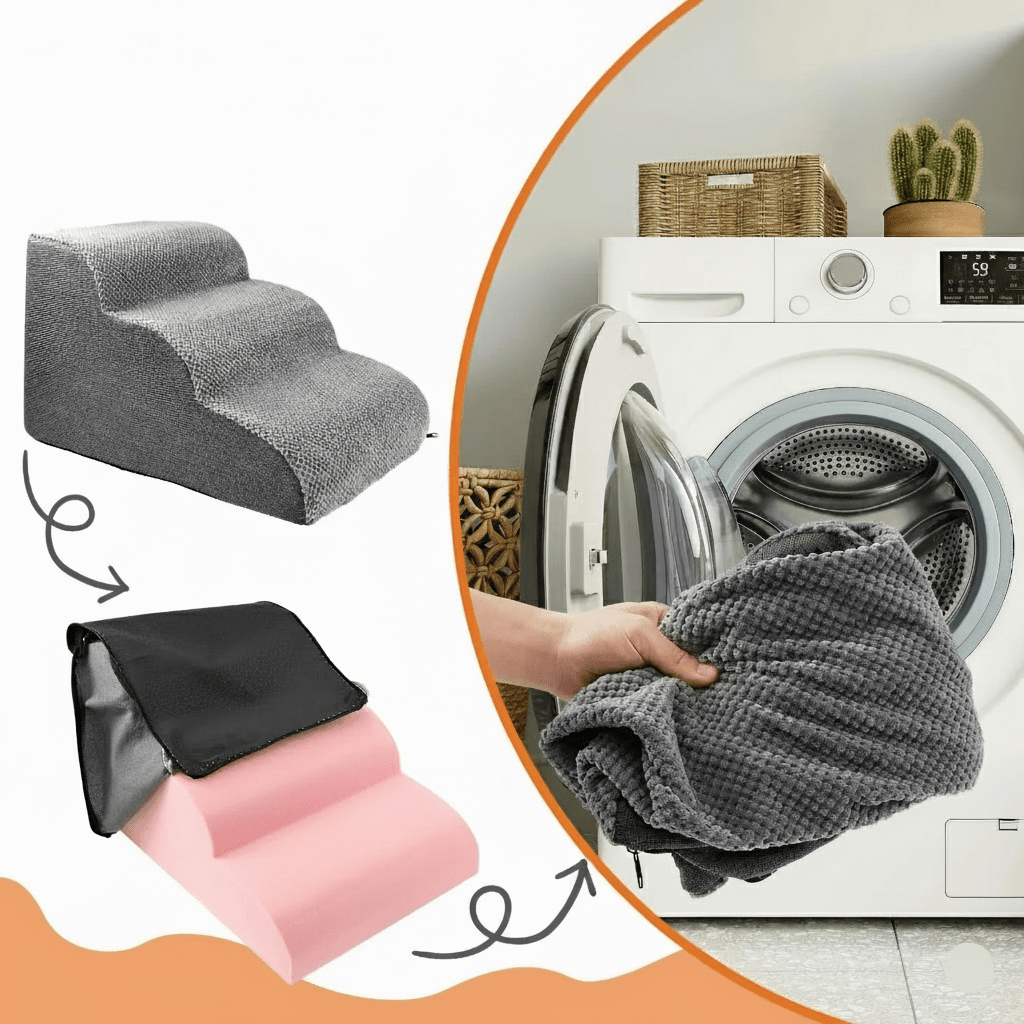 Hondentrap – Zacht velours met antislip, 2 of 3 treden voor op het bed of de bank