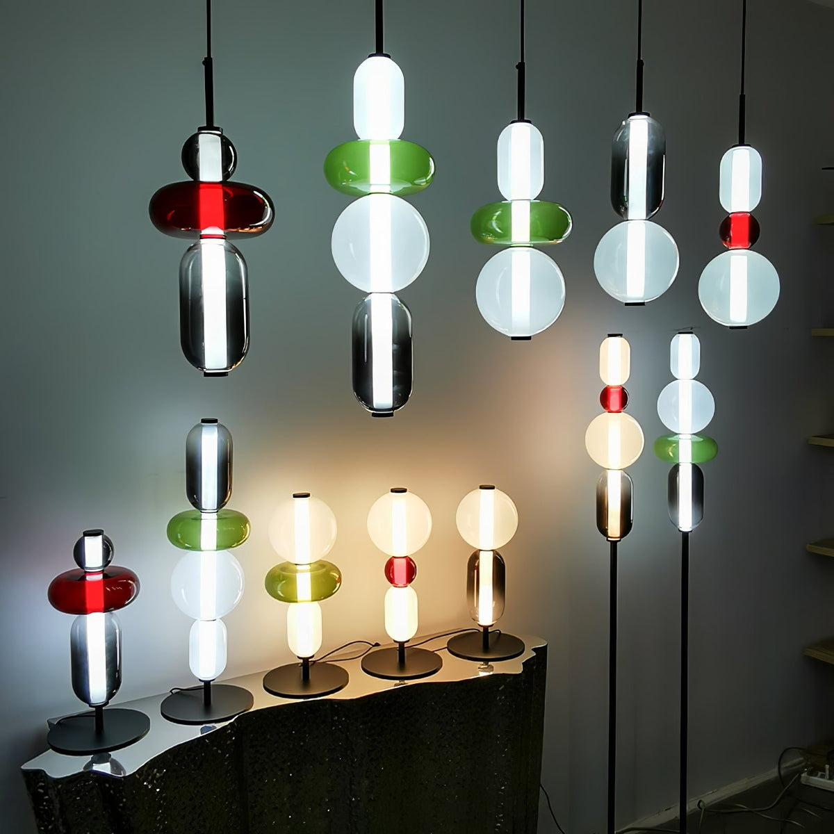 Hængelampe i Farvet Glas – Moderne Glasdesign