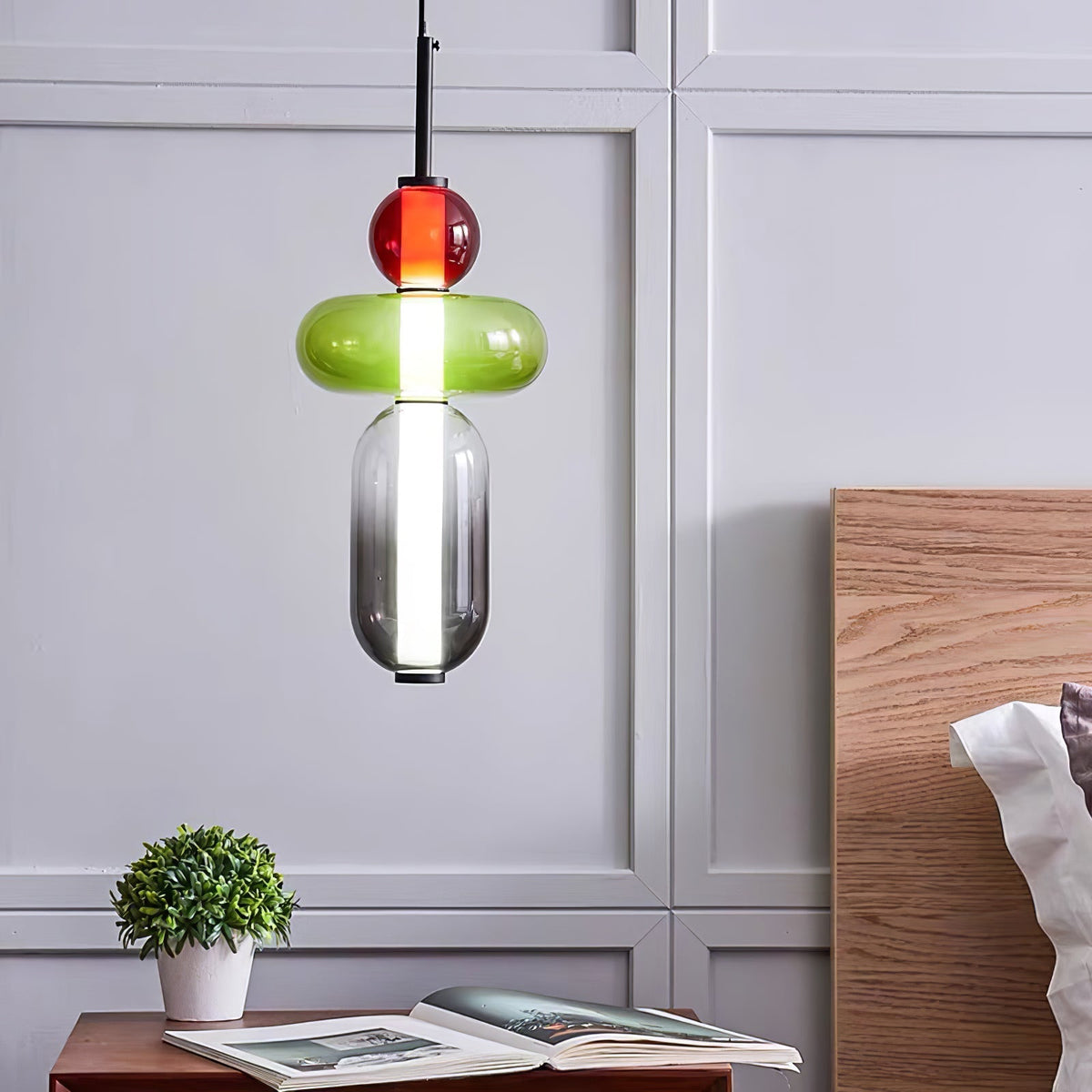 Hængelampe i Farvet Glas – Moderne Glasdesign