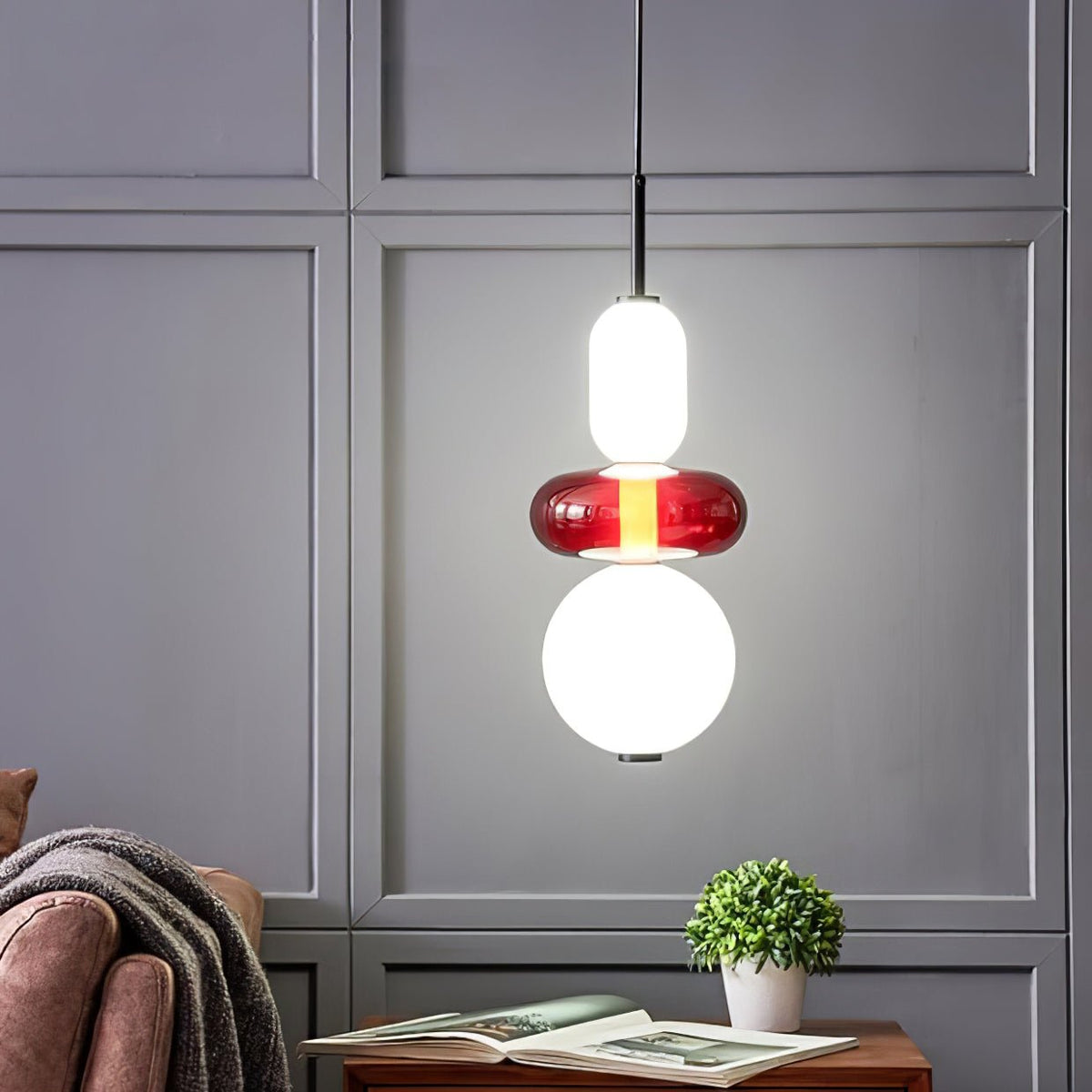 Hængelampe i Farvet Glas – Moderne Glasdesign
