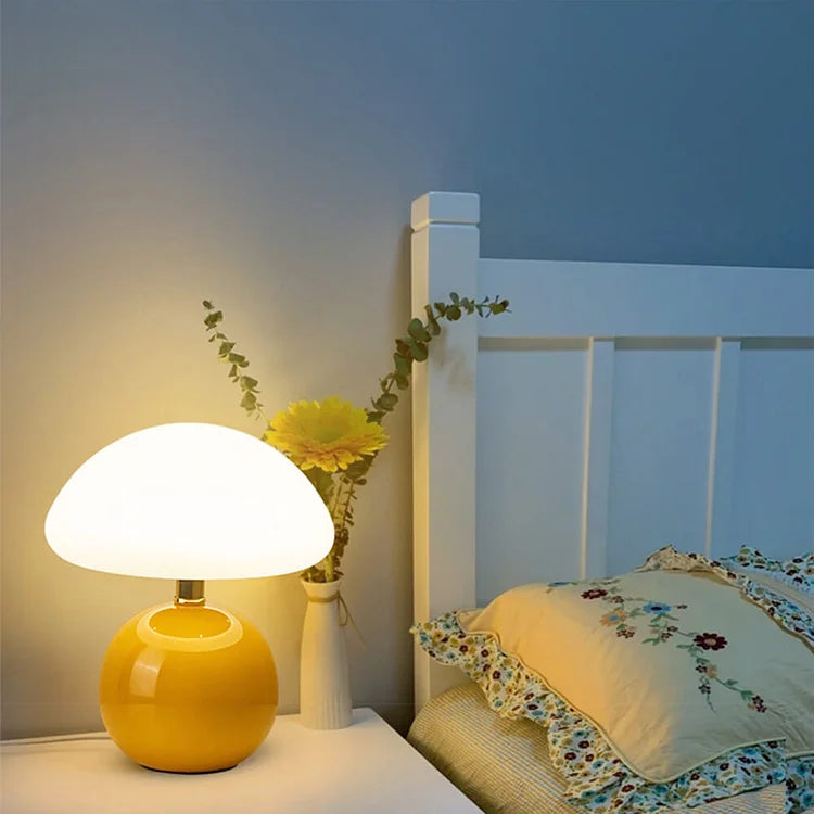 Champignon Bordlampe i Keramik – LED med 3 Lystoner