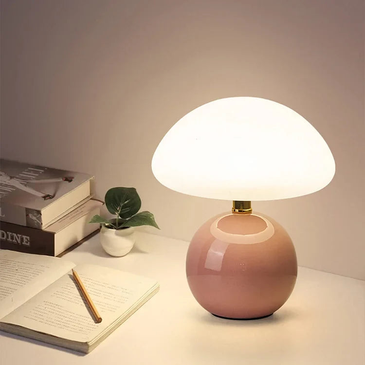Champignon Bordlampe i Keramik – LED med 3 Lystoner