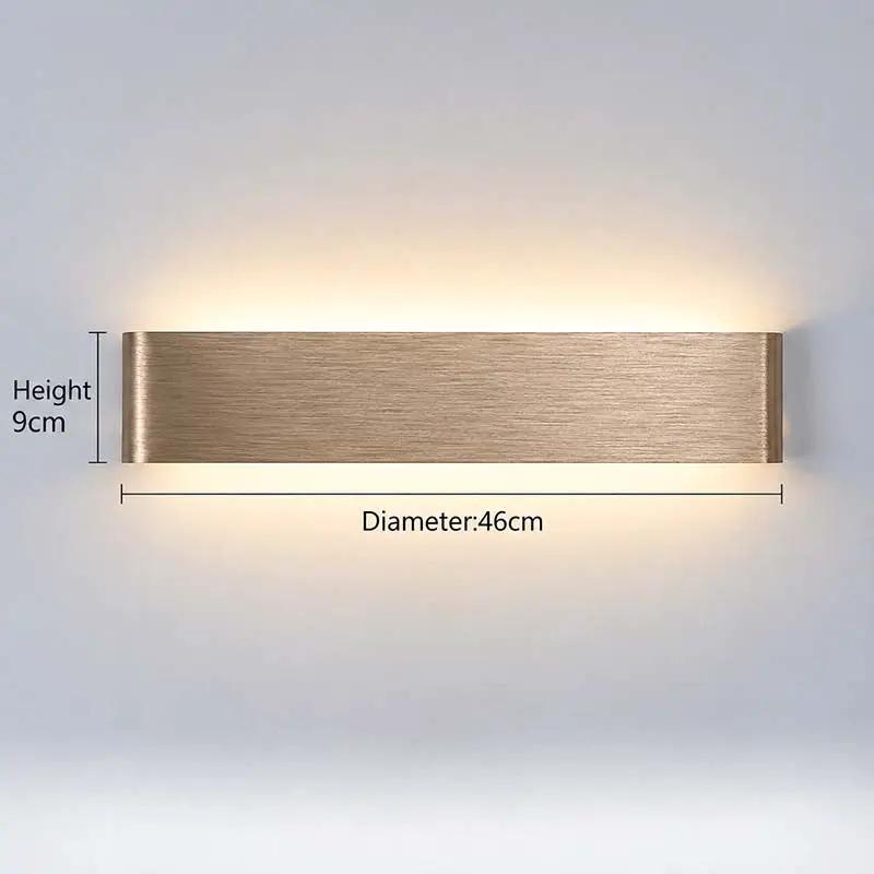 LED Væglampe Minimalistisk Op & Ned Belysning i Aluminium