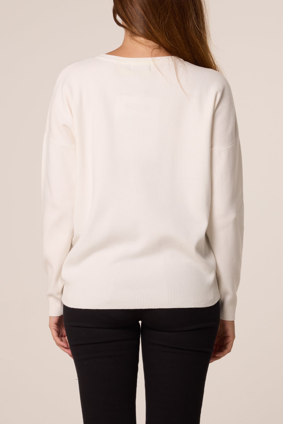 Dame Sweater med Leopardprint og Pailletsløjfe