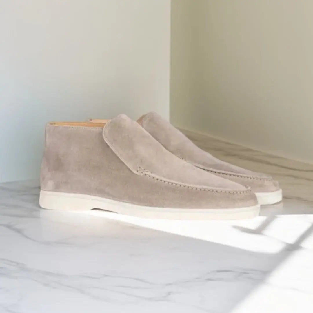 Herre Ruskindsstøvler Slip-On med Moc Toe