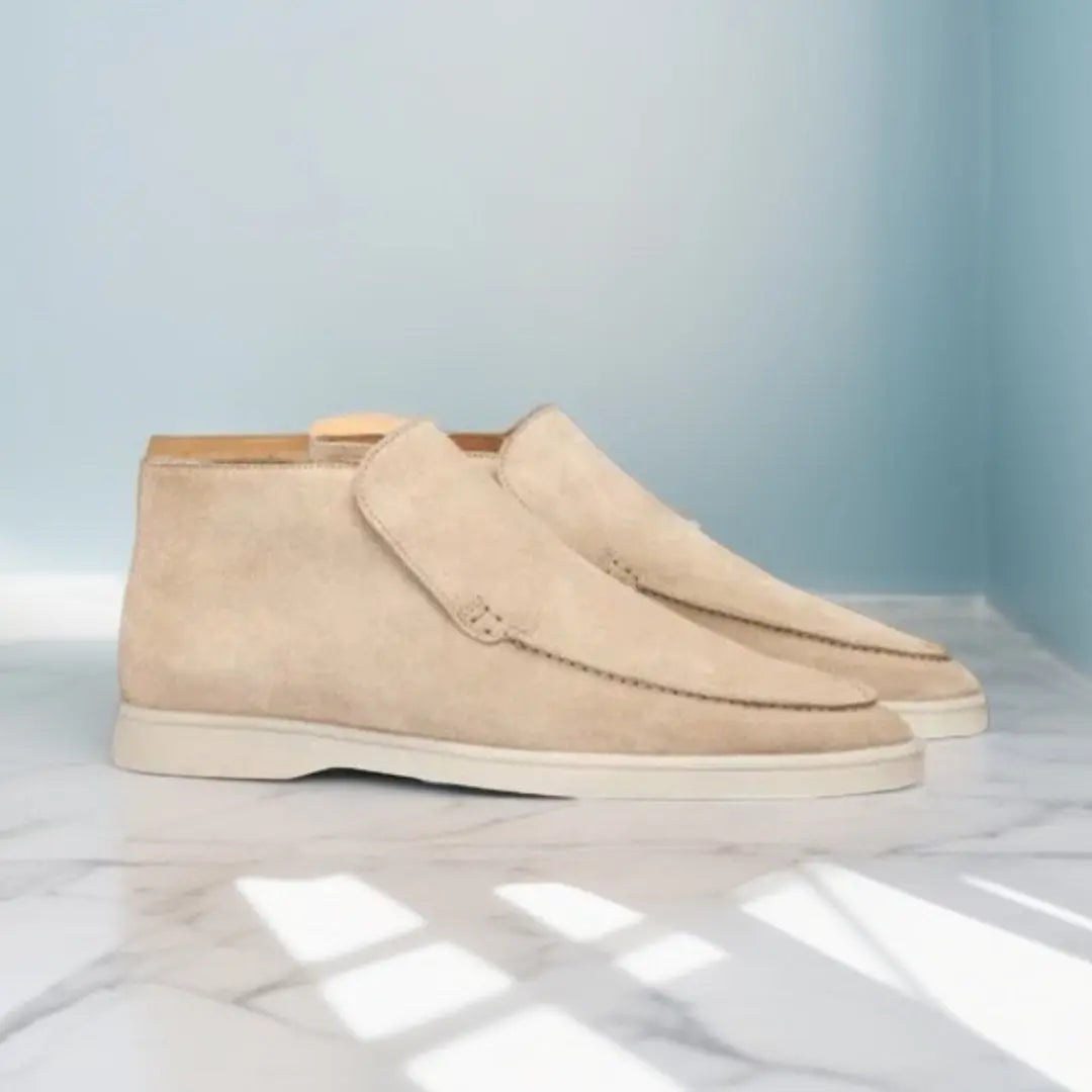 Herre Ruskindsstøvler Slip-On med Moc Toe