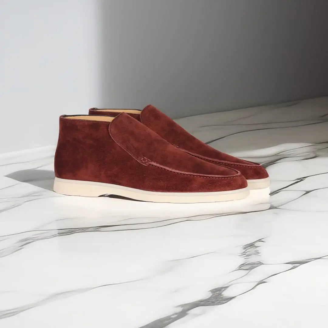 Herre Ruskindsstøvler Slip-On med Moc Toe