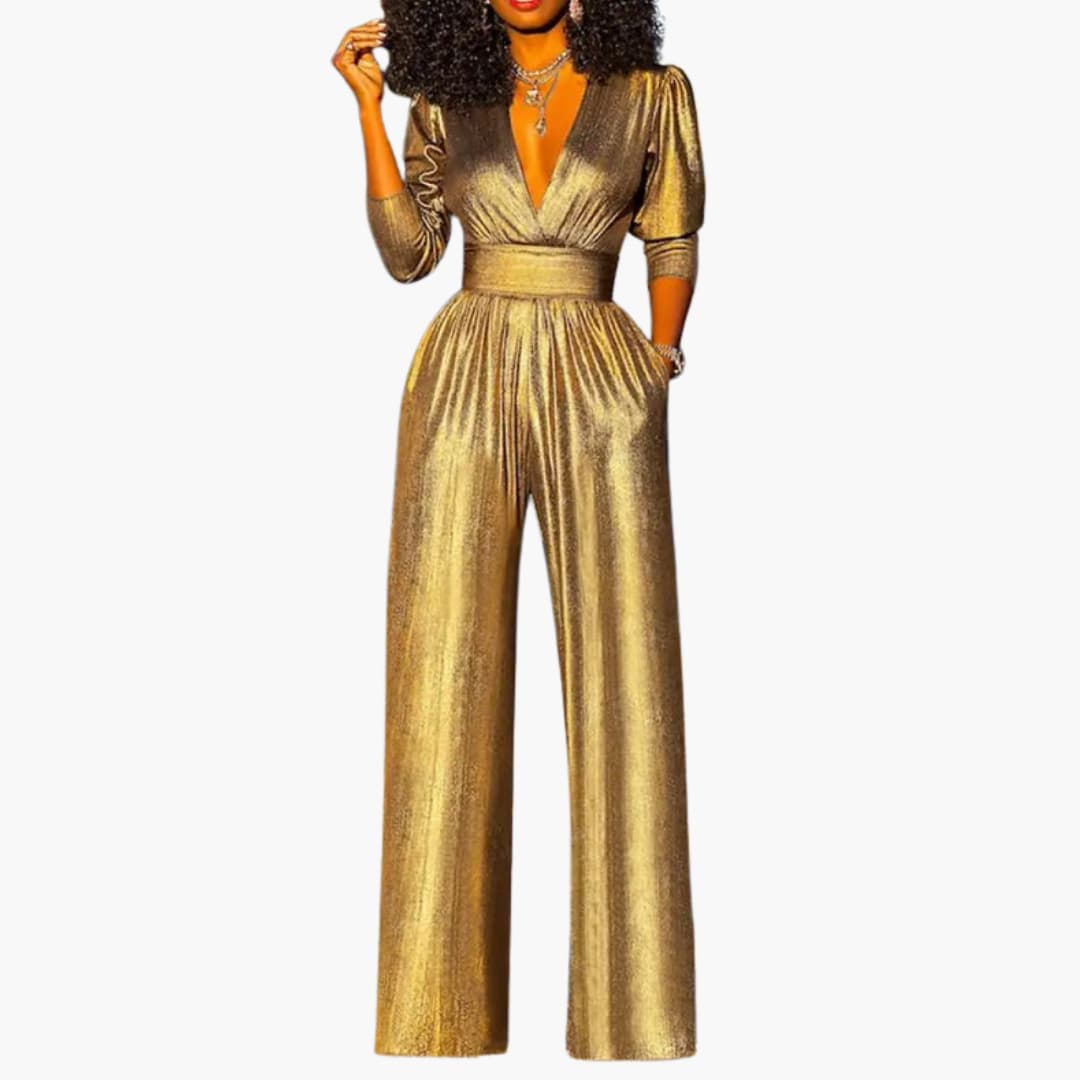 Dame Jumpsuit med Blank Finish og Lige Ben