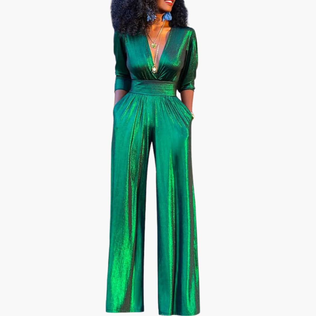 Dame Jumpsuit med Blank Finish og Lige Ben