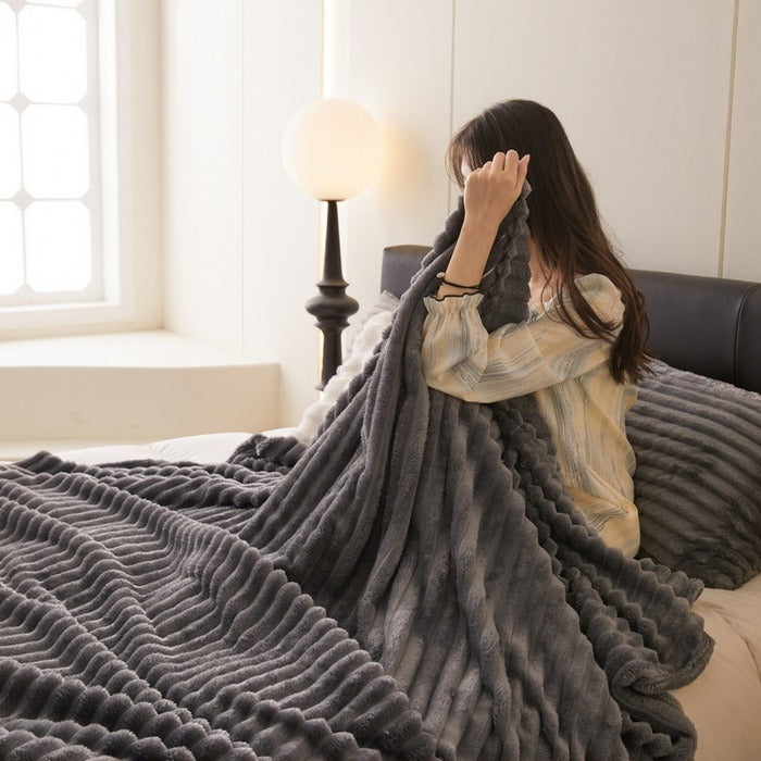 Plaid med Struktur til Sofa eller Seng | Stor