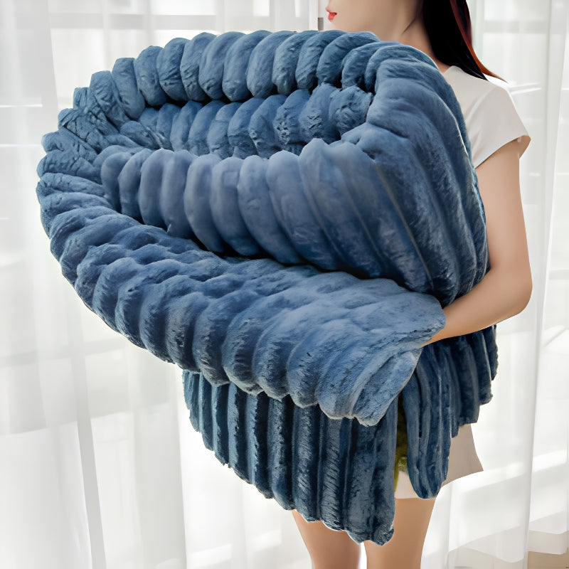 Plaid med Struktur til Sofa eller Seng | Stor