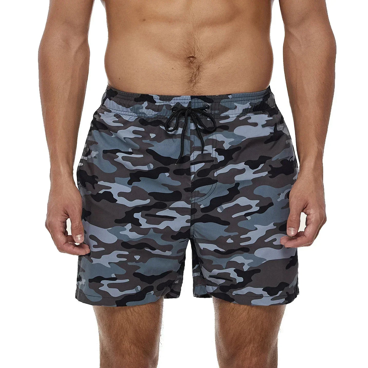 Herre Badeshorts med Print og Lommer – Hurtigtørrende